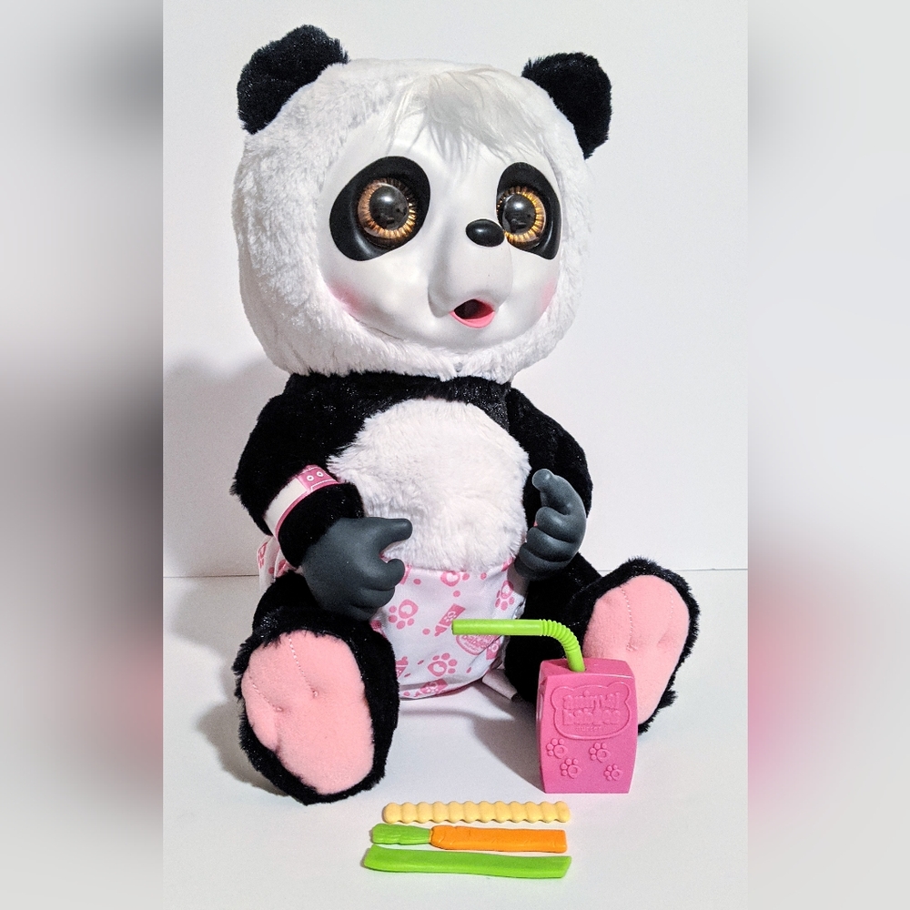 Interactive Animal Babies Nursery Panda Bear Toy With Accessories